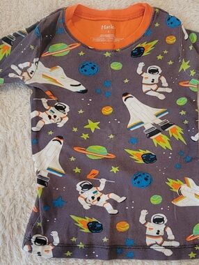 Hatley Rocket theme organic cotton pajama top 4t